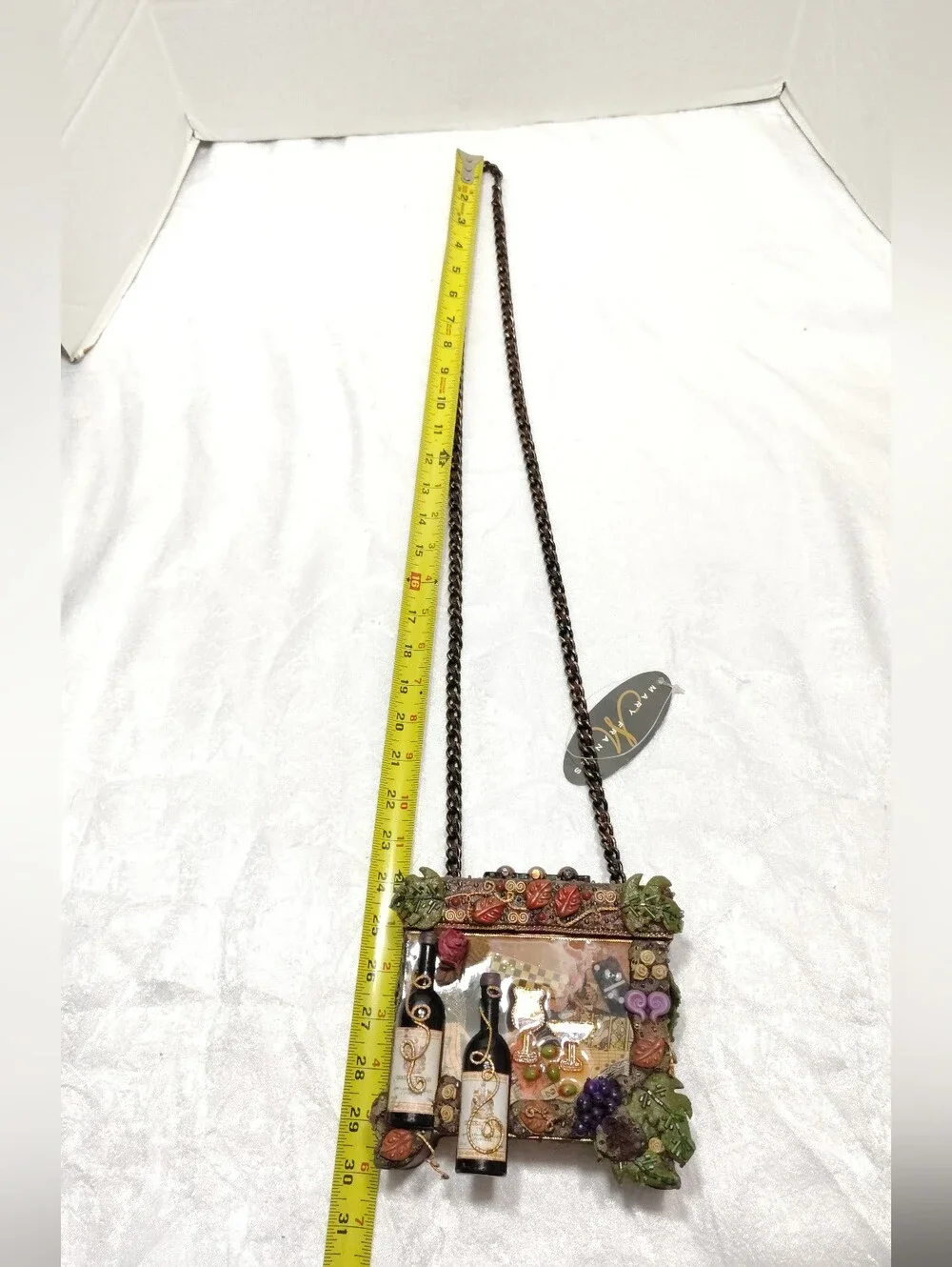 Mary Fraces Wine-themed Emblished Box Crosboodybag 3D Dimensional